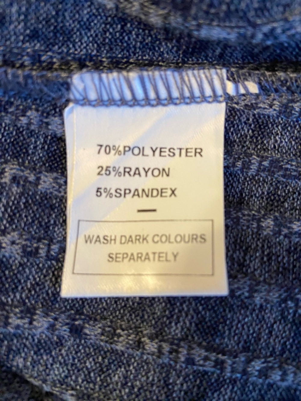 Blue Rib Knit Tunic Top - Picture 6 of 7